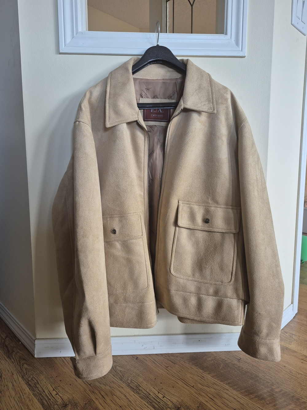 EMPORIO ARMANI COLLECTION Beige Suede Jacket